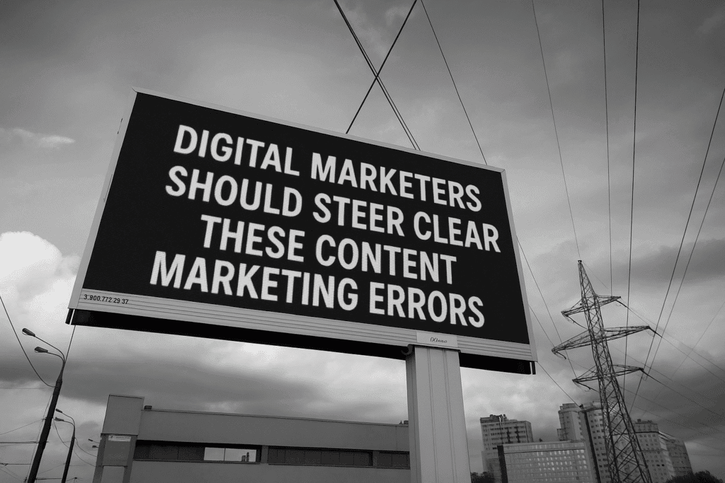 Digital Marketers Should Steer Clear of These Content Marketing Errors